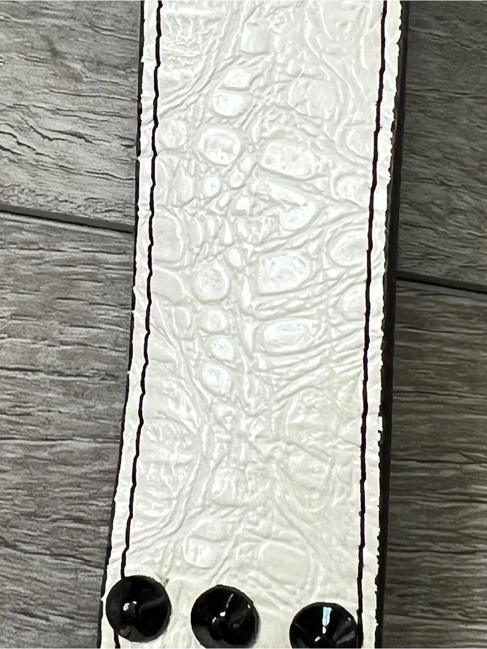 Armourdillo Croc Cone White Black Studded Leather Punk Belt L 33-37 NWT